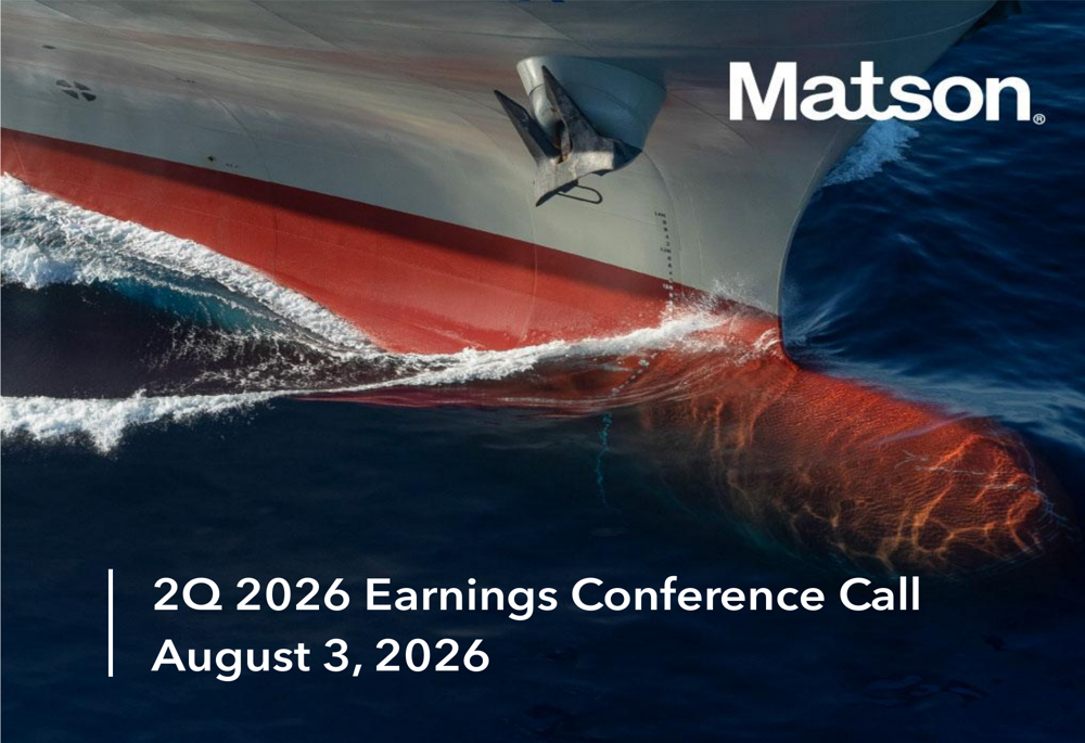 Matson Q2 2026 slides