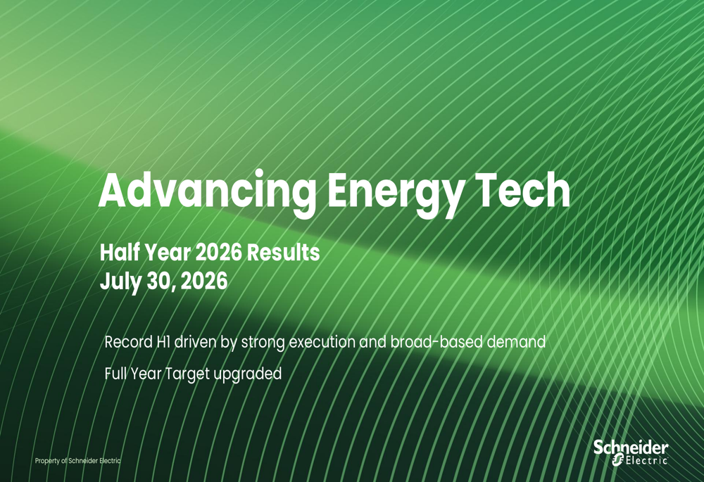 Schneider Electric H1 2026 slides