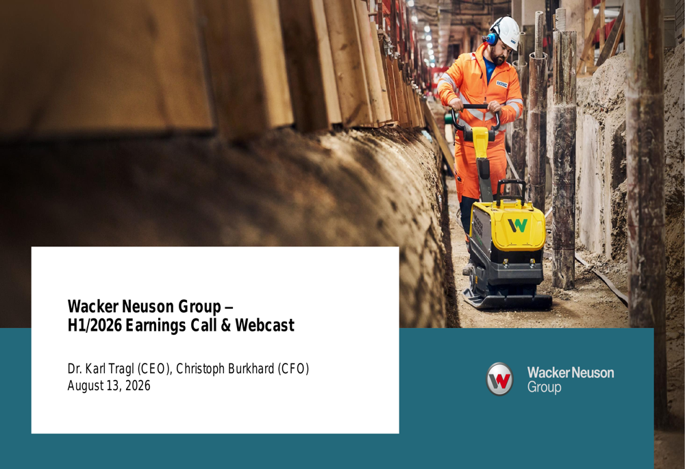 Wacker Neuson H1 2026 slides