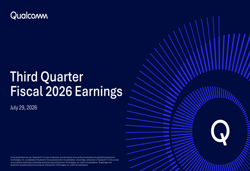 Qualcomm Q3 FY26 slides