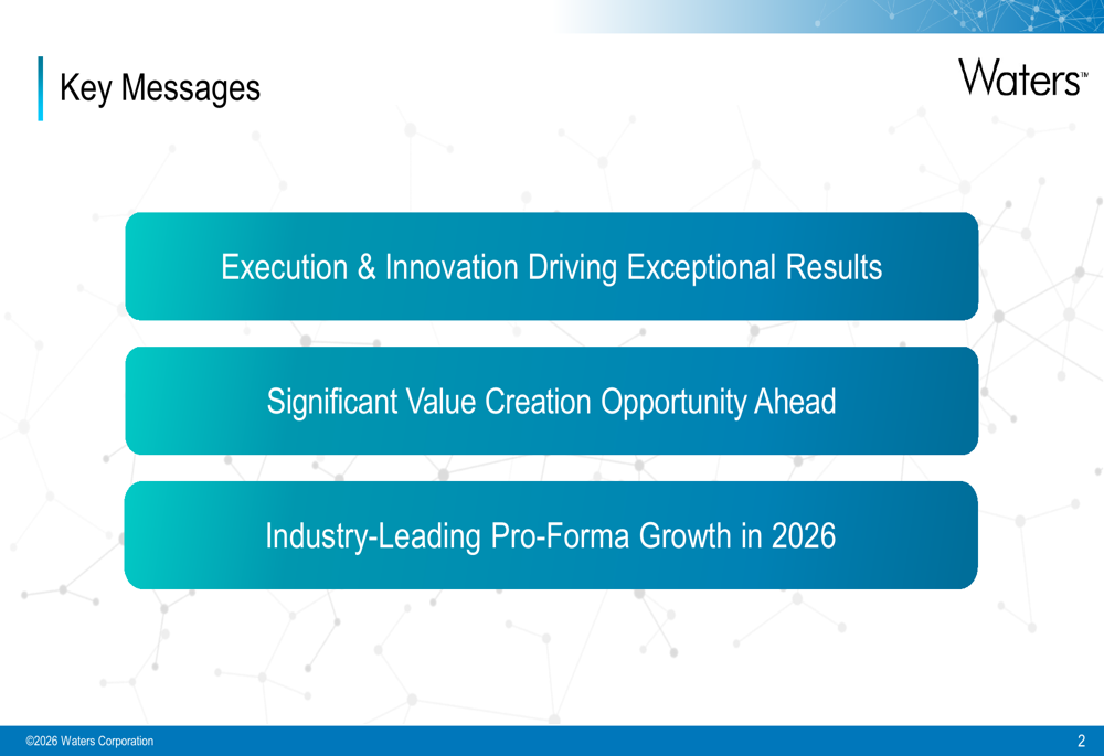 ウォーターズ社、株価下落の中で2025年第4四半期の成長戦略を強調