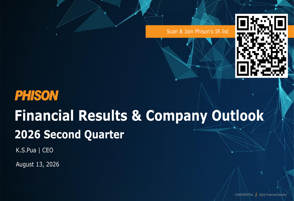 Phison Q2 2026 slides
