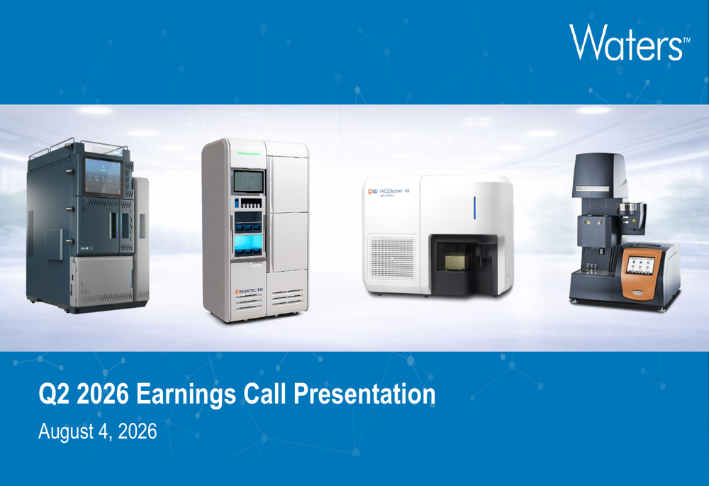 Waters Q2 2026 slides