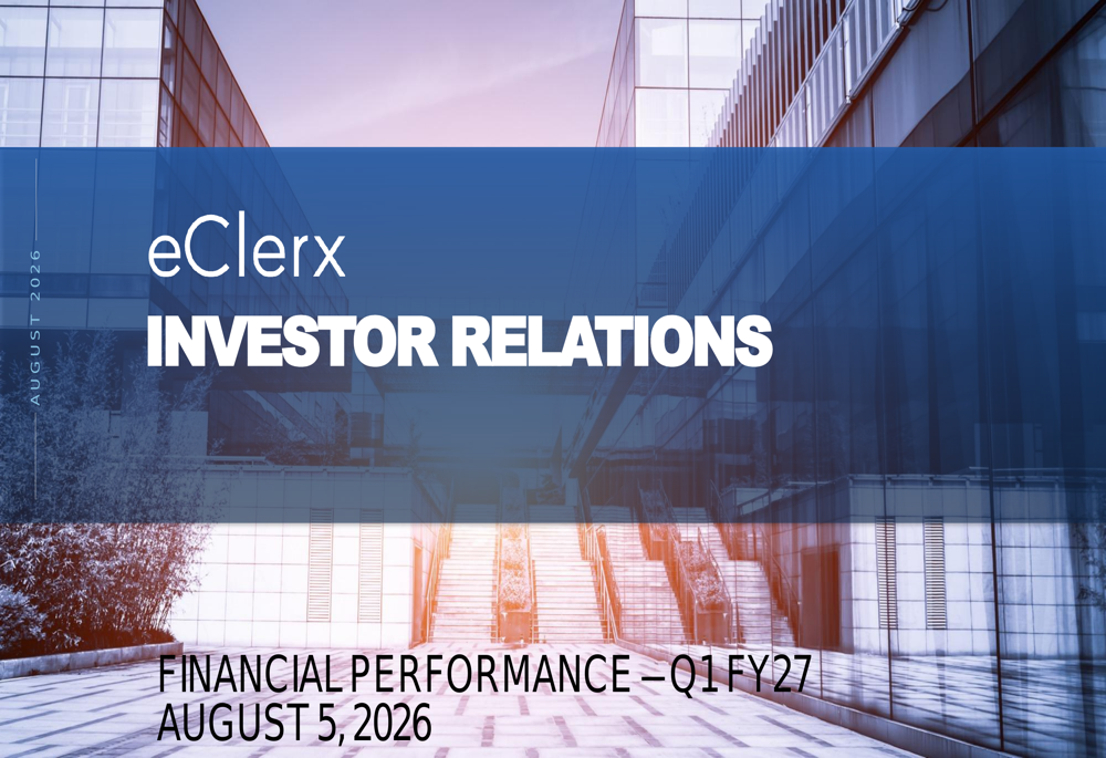 eClerx Q1 FY27 slides