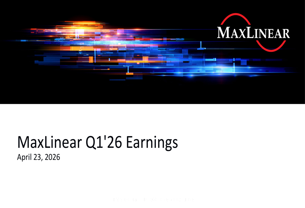 MaxLinear Q1 2026 slides