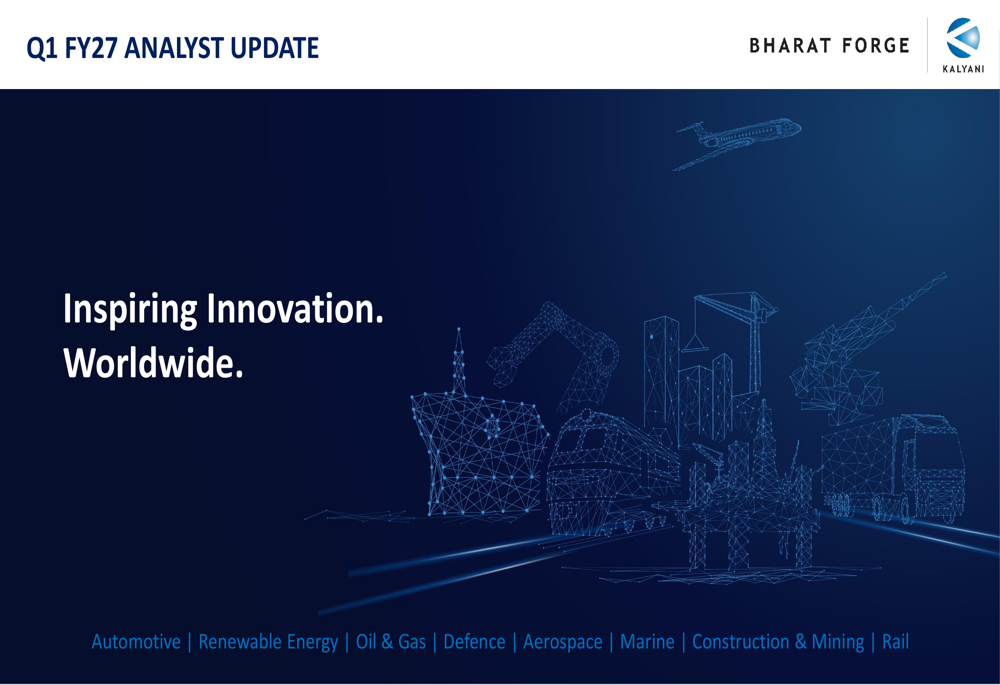 Bharat Forge Q1 FY27 slides