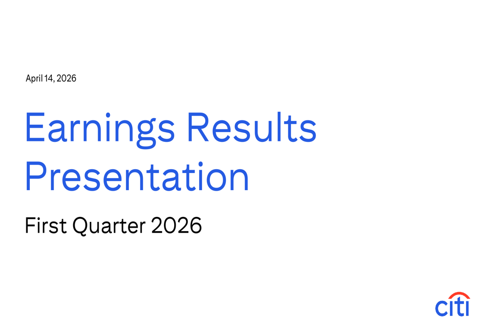 Citigroup Q1 2026 slides