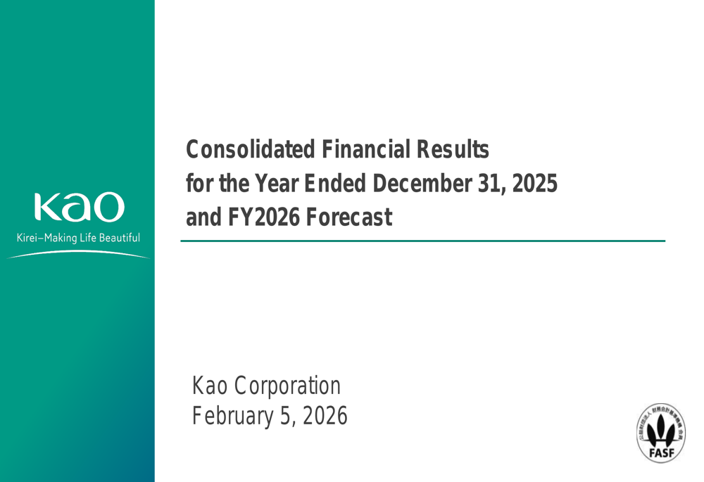 Kao Corp FY2025 slides