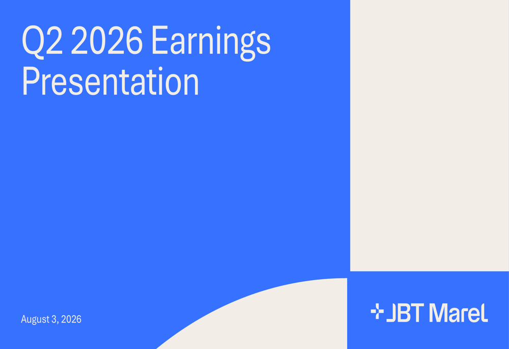 JBT Marel Q2 2026 slides