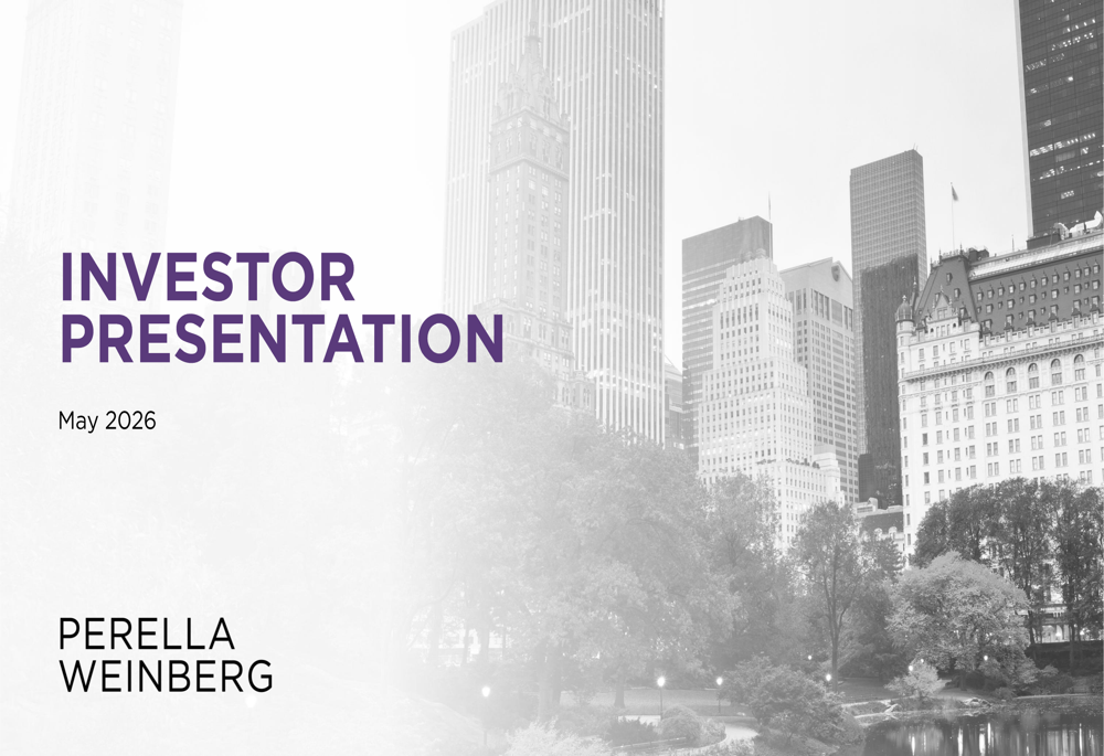 Perella Weinberg Q1 2026 slides