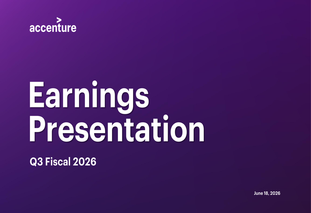 Accenture Q3 FY26 slides