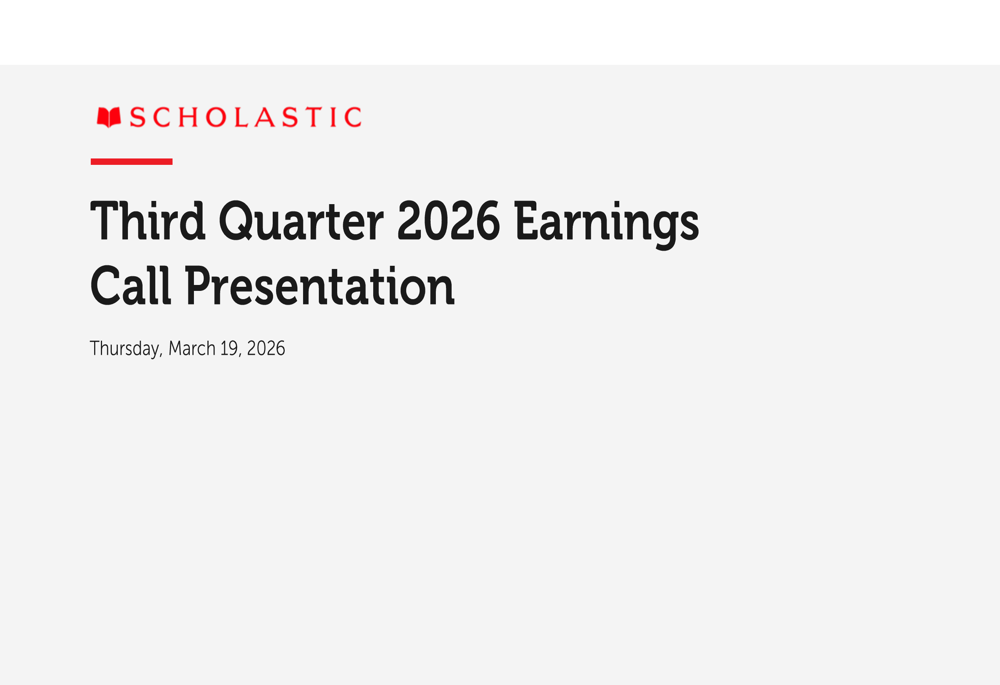 Scholastic Q3 2026 slides
