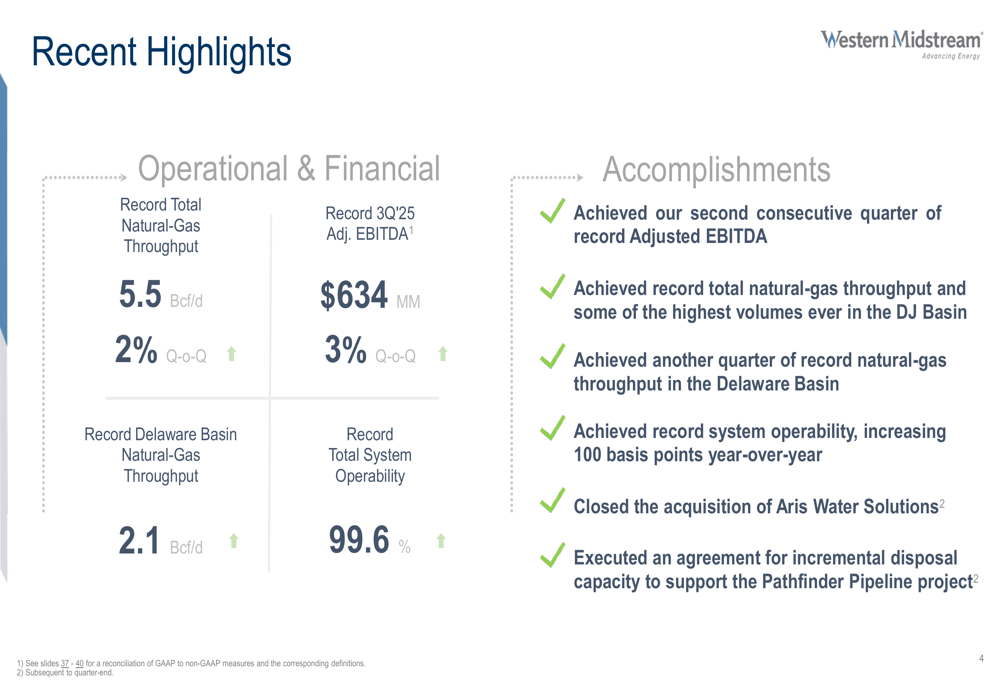 Western Midstream Q3 2025 slides: record throughput amid strategic water expansion