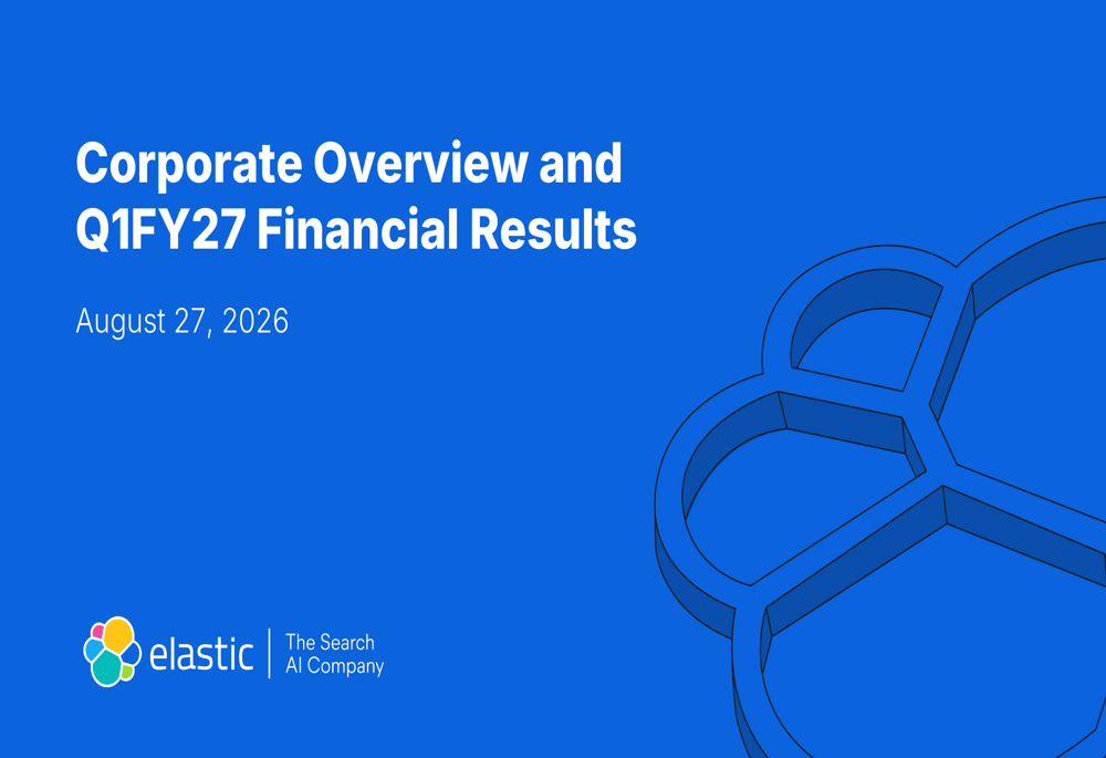 Elastic Q1 FY27 slides