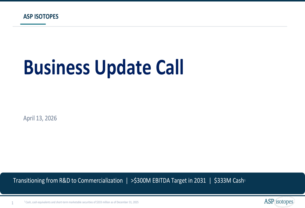 ASP Isotopes April 2026 slides