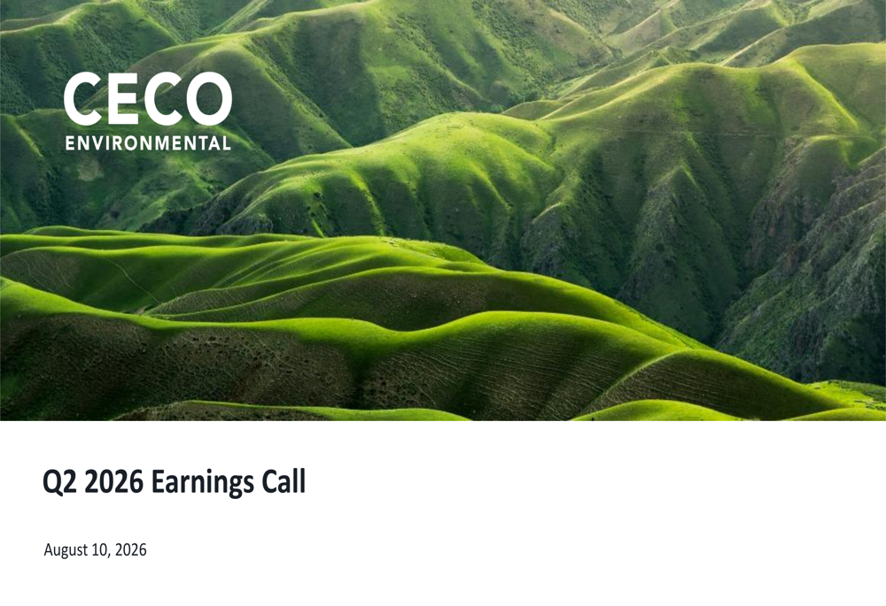 CECO Environmental Q2 2026 slides
