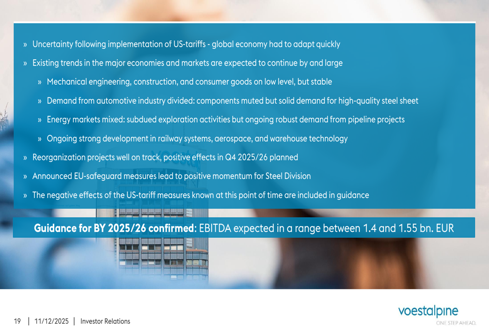 Voestalpine steigert im ersten Halbjahr 2025/26 Marge und Cash Flow Von ...