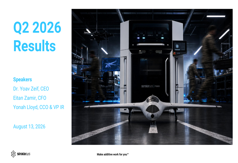 Stratasys Q2 2026 slides