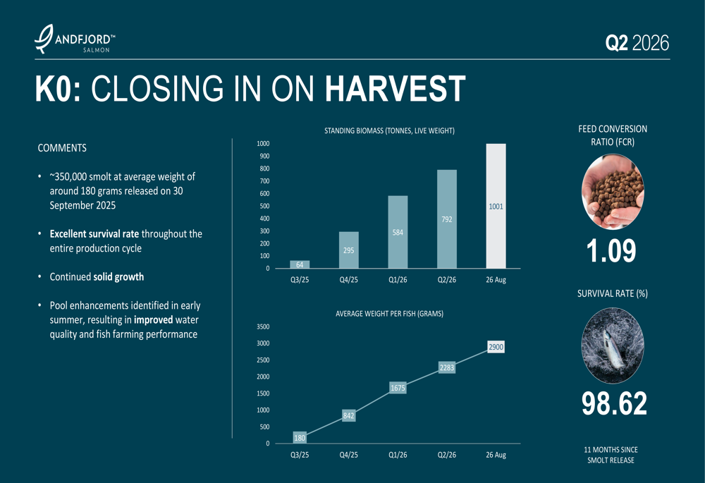 Fishbone Analysis Slide Andfjord Salmon Q2 2026 slides: revenue returns, biomass nears 2,000 ...
