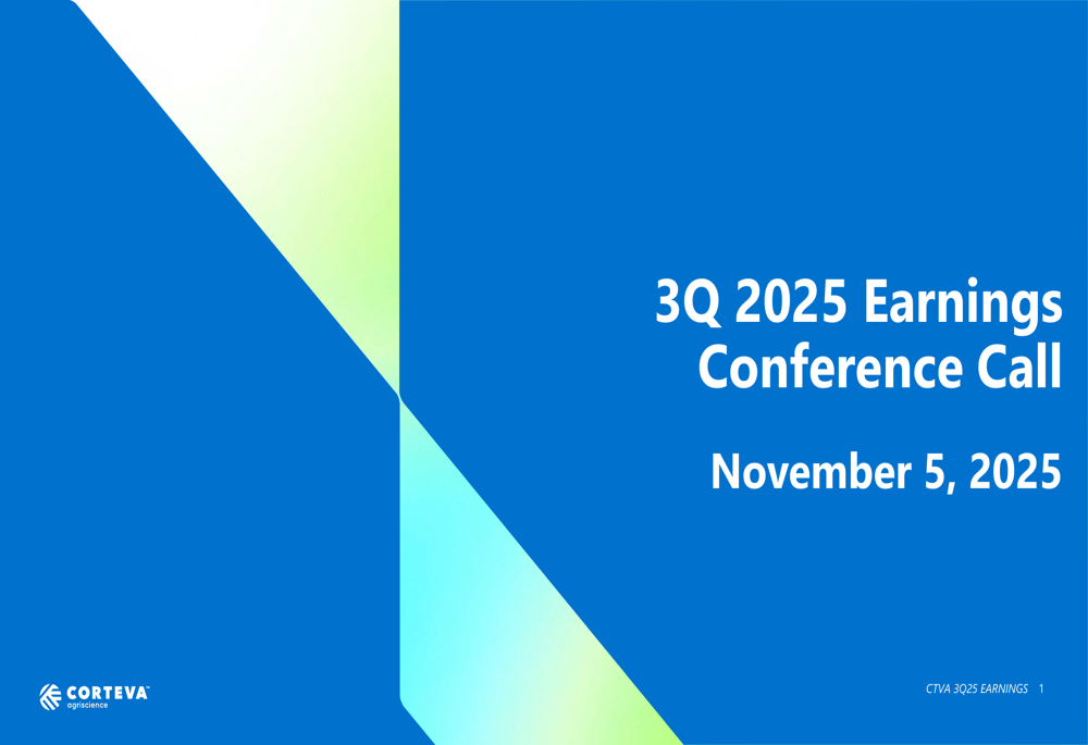 Corteva Q3 2025 slides