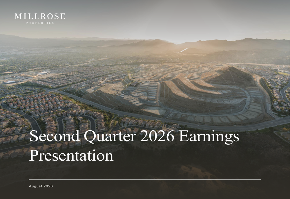 Millrose Properties Q2 2026 slides