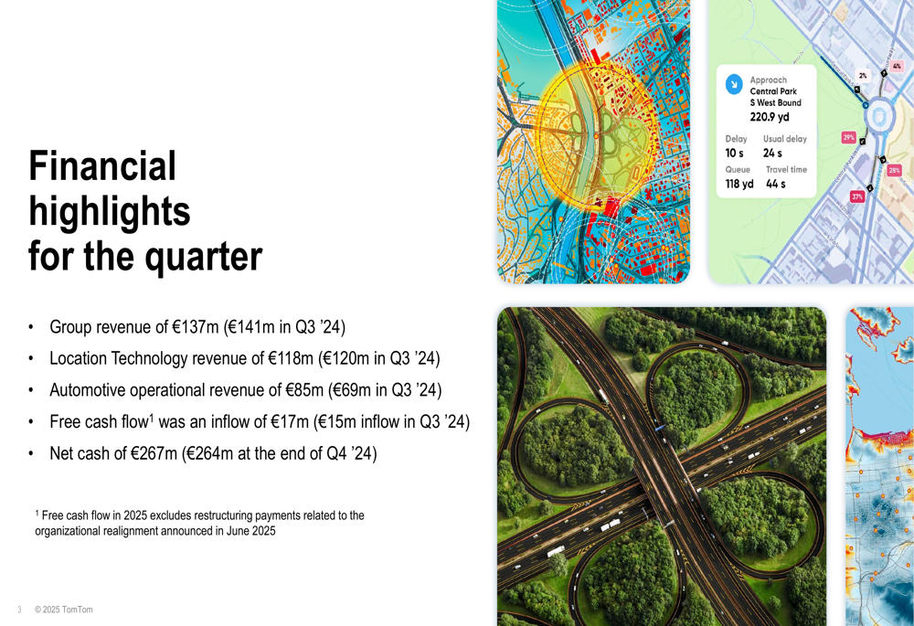 TomTom Q3 2025 slides reveal improved profitability despite revenue challenges