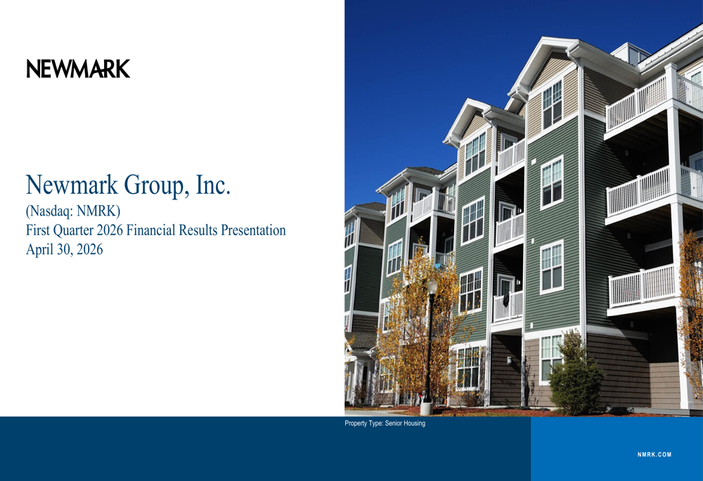 Newmark Q1 2026 slides