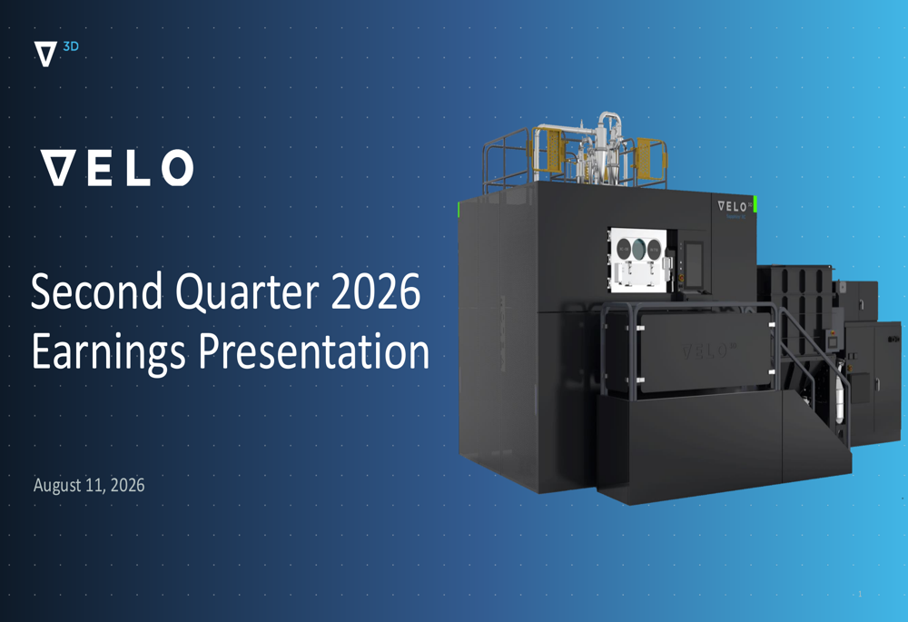 Velo3D Q2 2026 slides