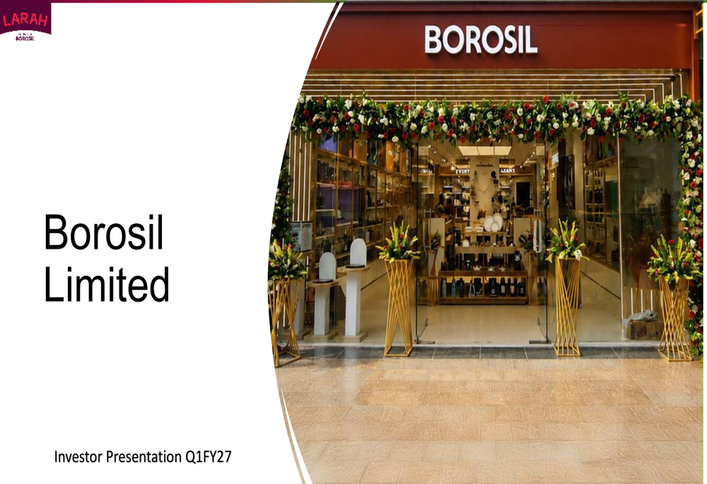 Borosil Q1 FY27 slides