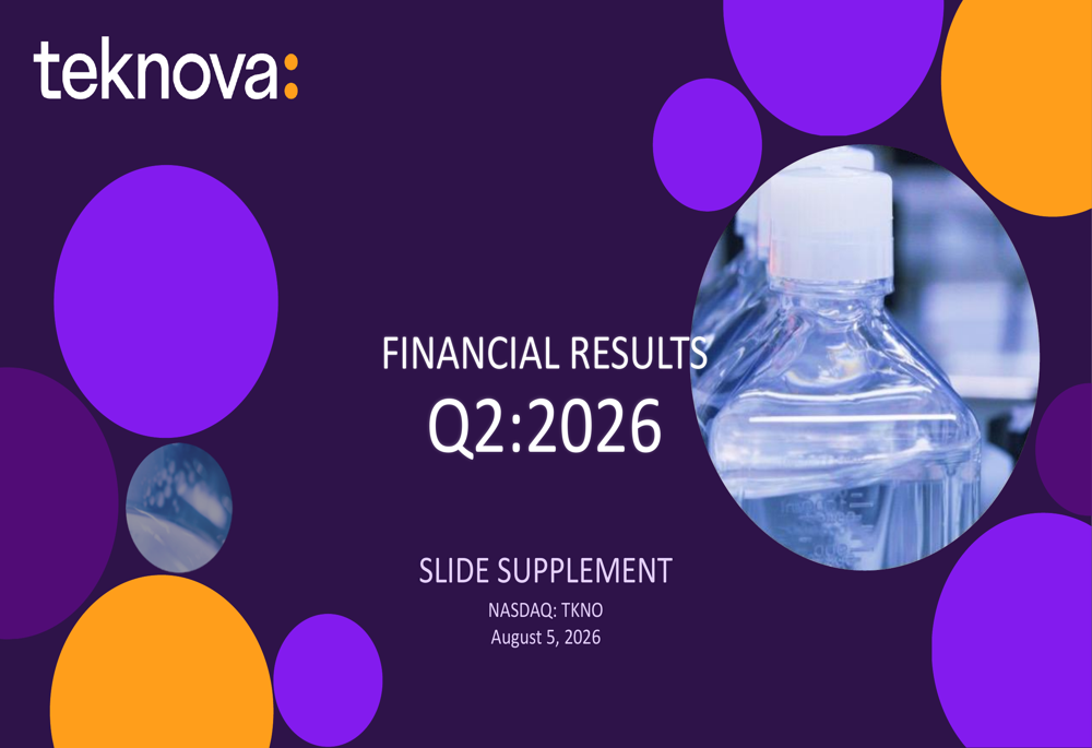 Teknova Q2 2026 slides
