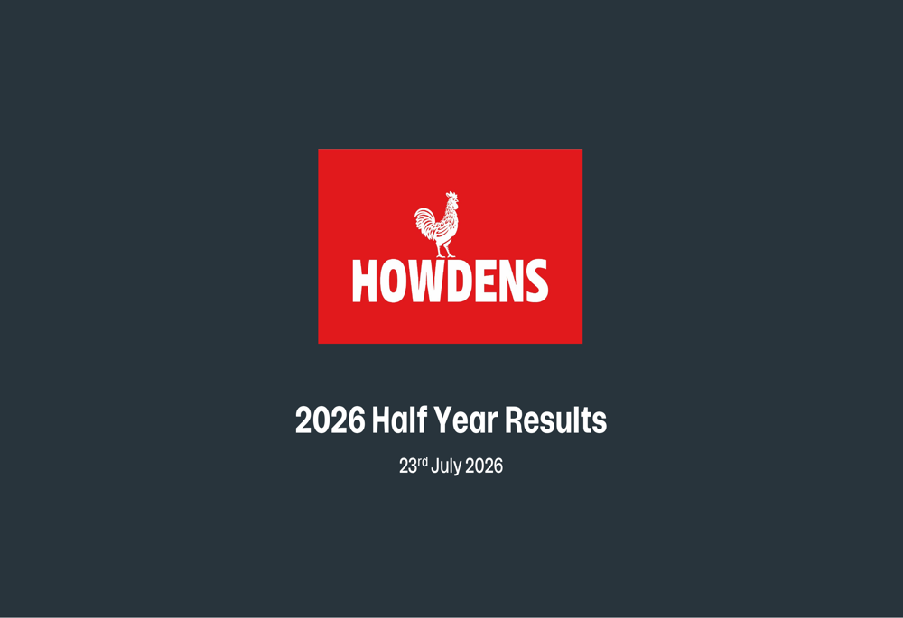 Howdens H1 2026 slides