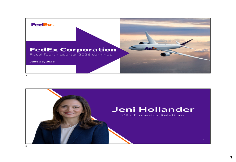 FedEx Q4 FY26 slides