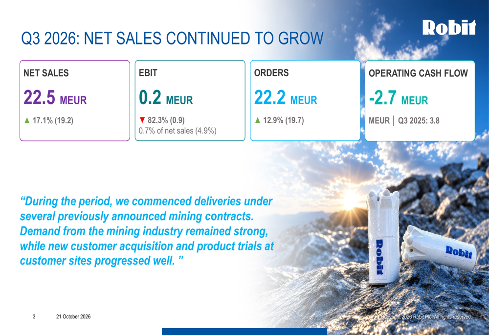 Robit Q3 2026 slides: sales surge 17%, but profitability tumbles By ...