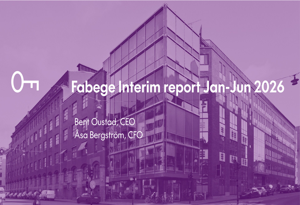 Fabege Q2 2026 slides