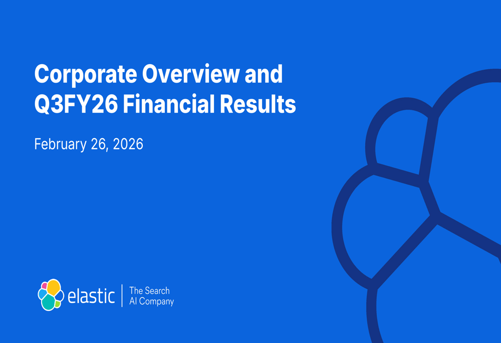 Elastic Q3 FY26 slides