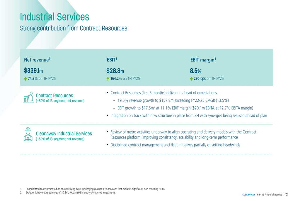 Cleanaway 1H FY26 slides: earnings surge 17%, guidance upgraded By ...