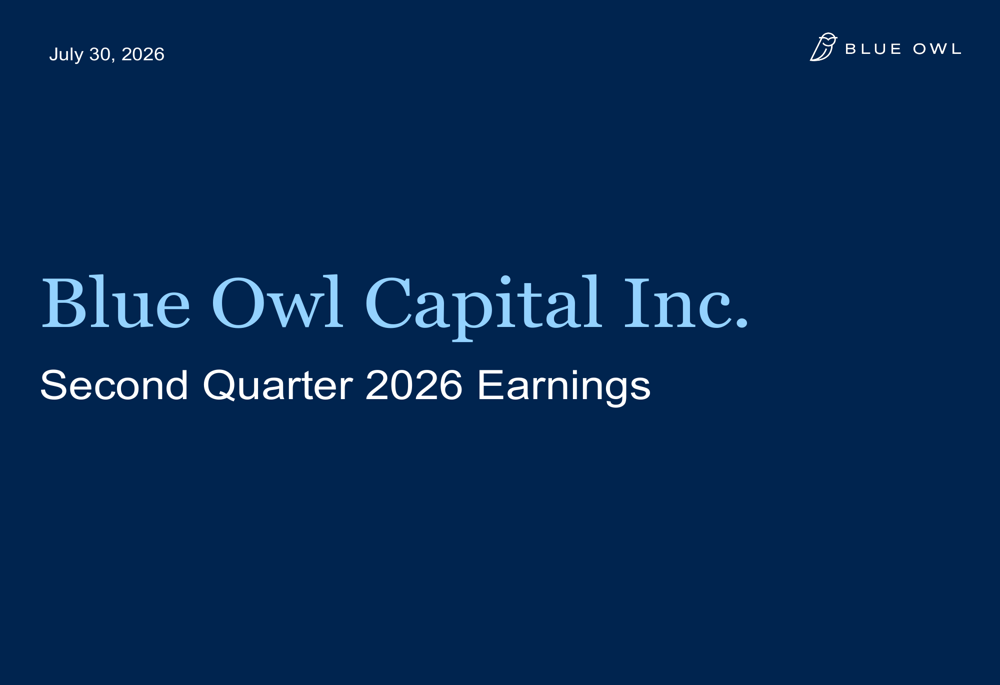 Blue Owl Q2 2026 slides