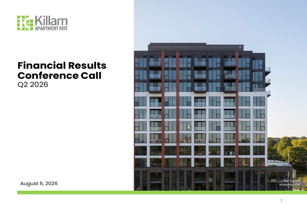 Killam Q2 2026 slides
