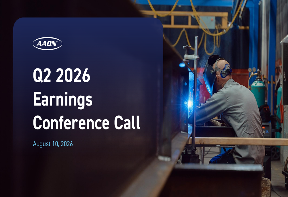 AAON Q2 2026 slides