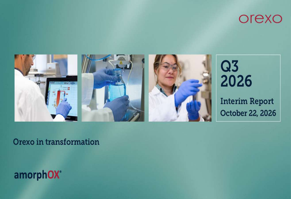 Orexo Q3 2026 slides