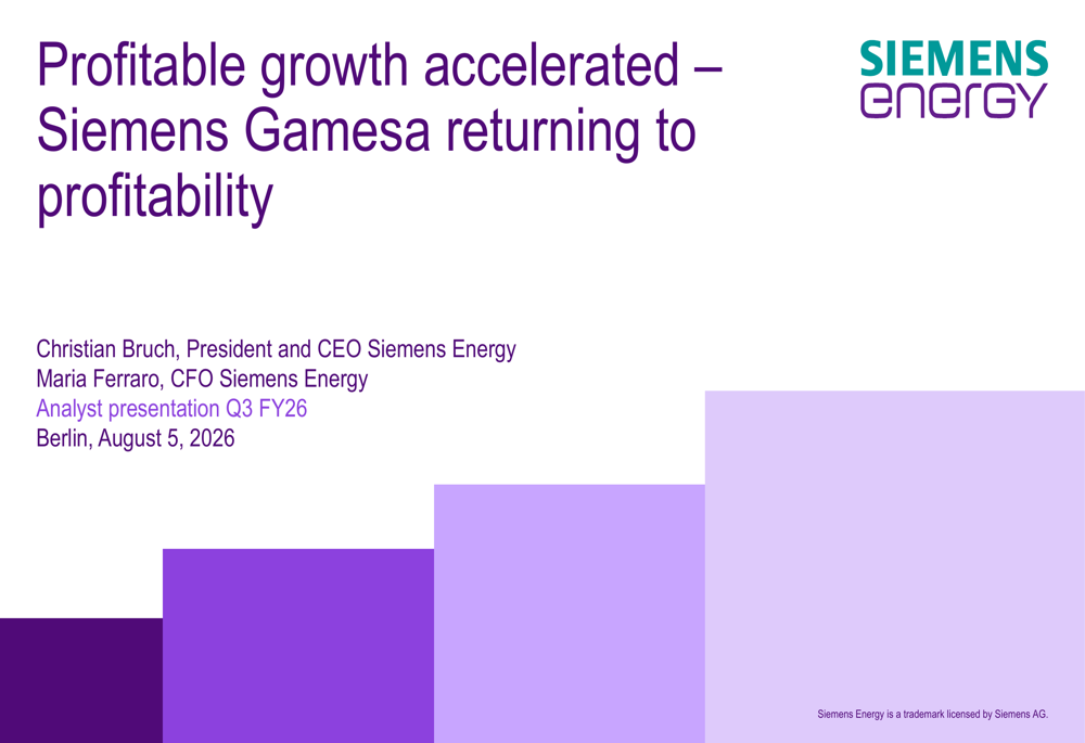 Siemens Energy Q3 FY26 slides