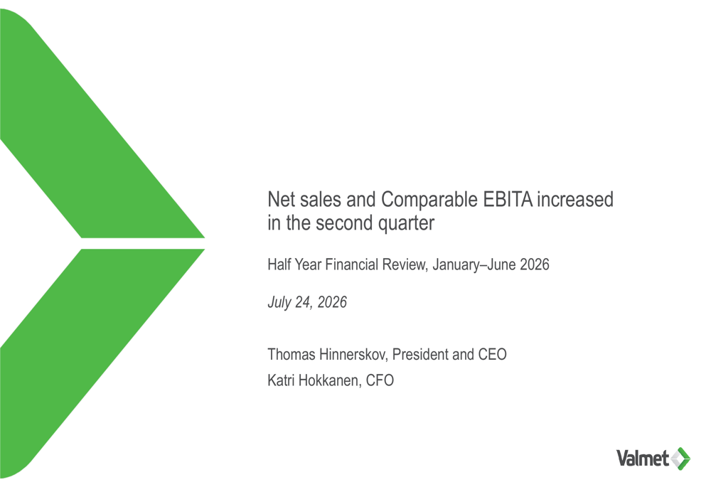 Valmet Q2 2026 slides