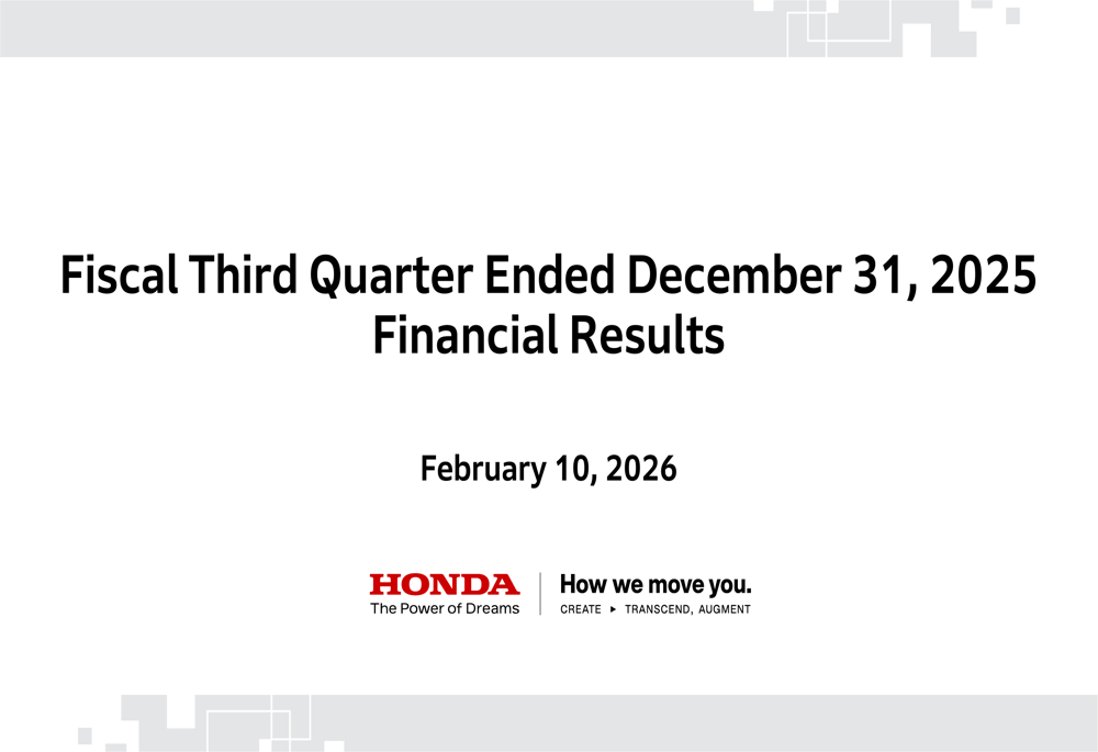 Honda Q3 2025 slides