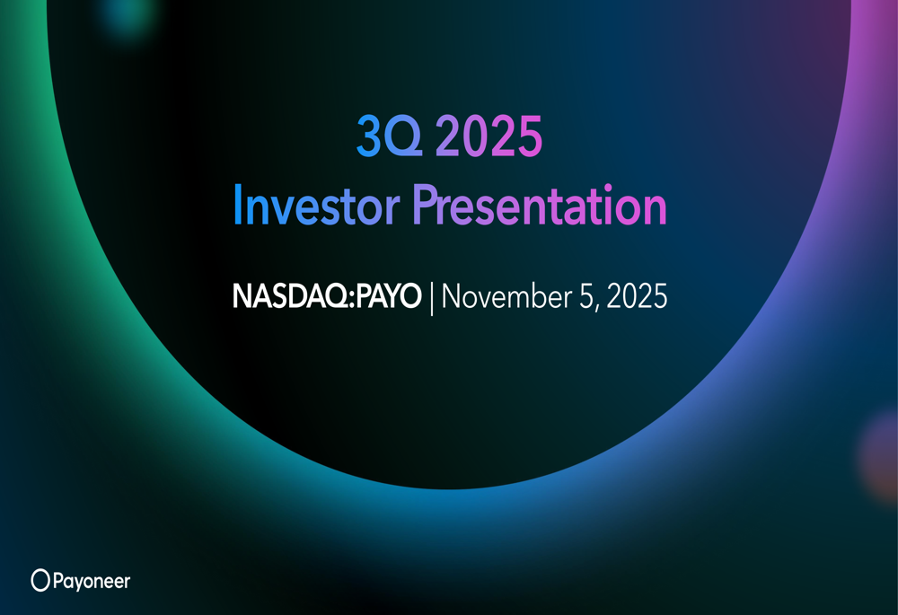 Payoneer Q3 2025 slides