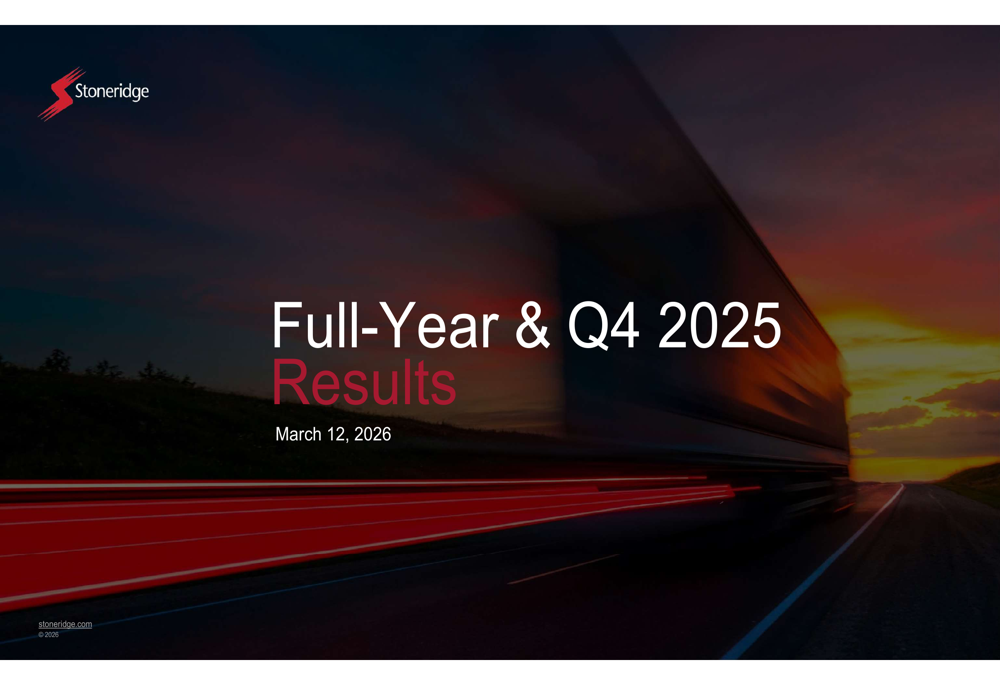 Stoneridge Q4 2025 slides