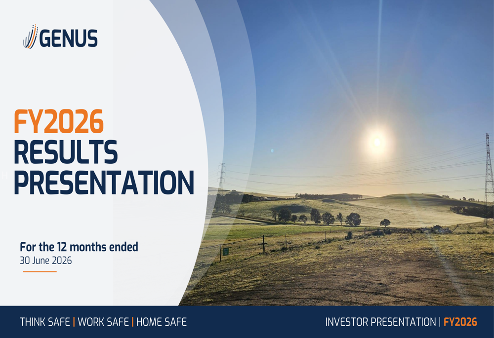 GenusPlus FY2026 slides