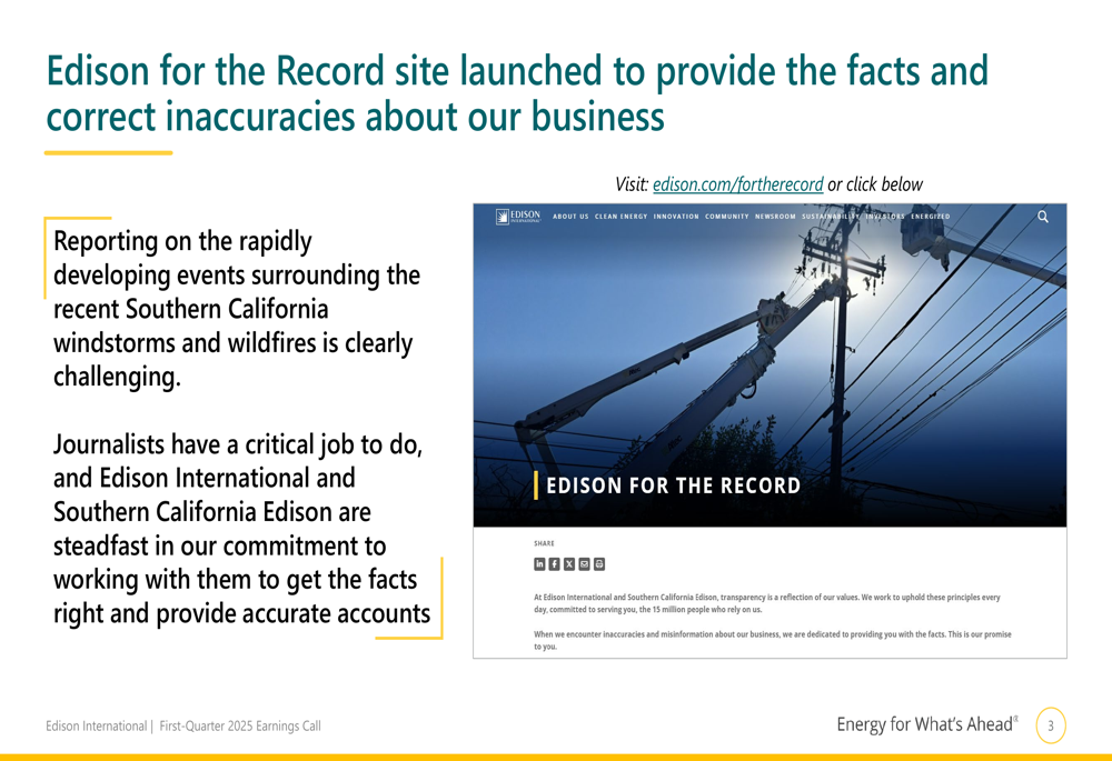 Edison International Q1 2025 slides: EPS up 21% despite missing forecast