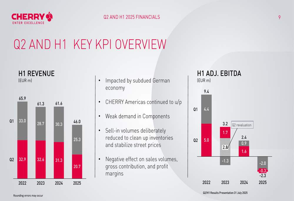 Cherry SE Q2 2025 slides highlight e-health growth amid broader revenue decline