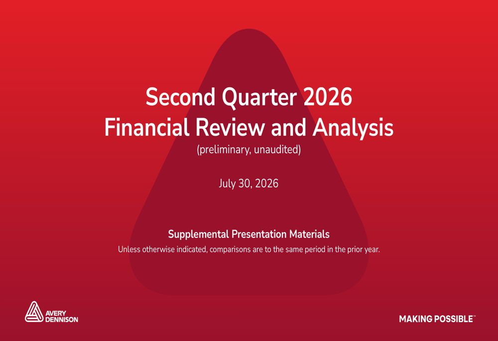 Avery Dennison Q2 2026 slides