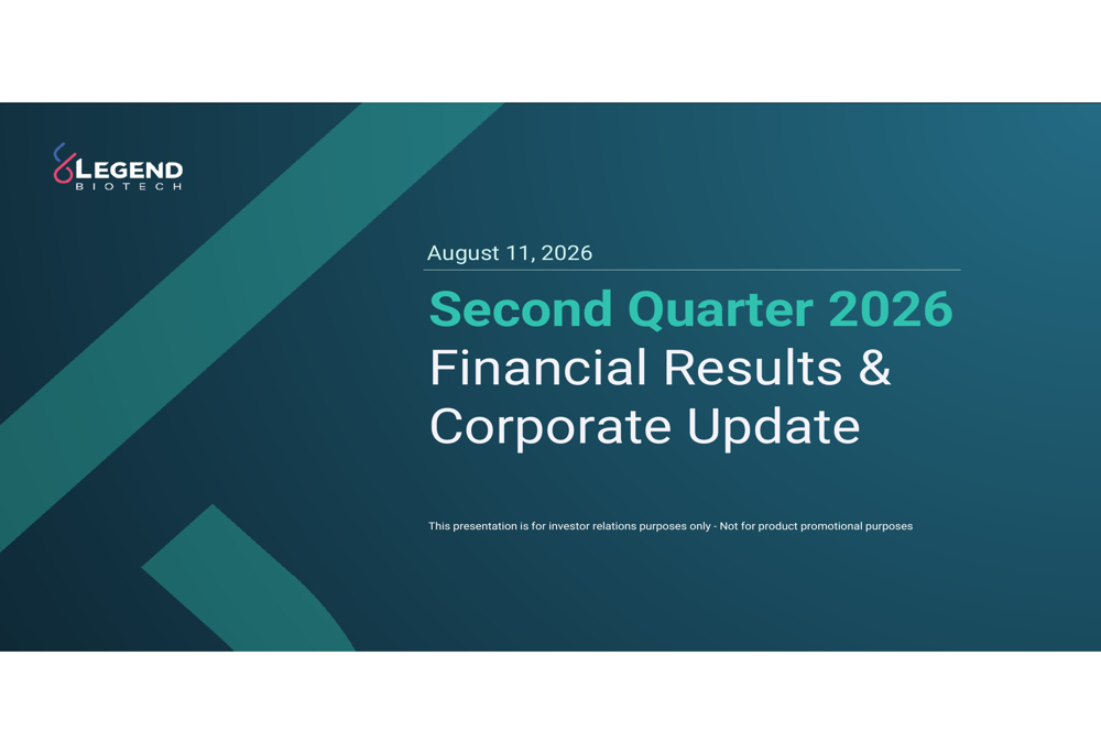 Legend Biotech Q2 2026 slides